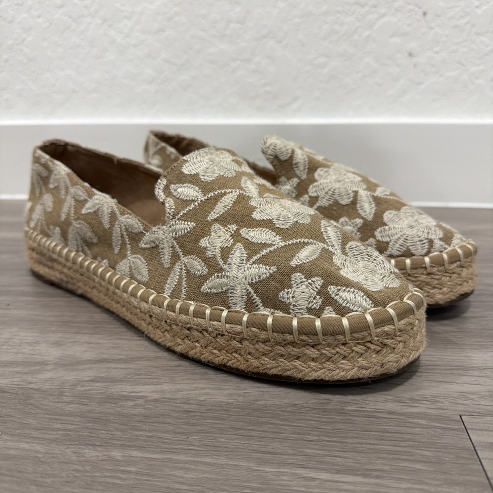 Joie Floral Embroidered Slip On Espedrilles Women's Size 10M